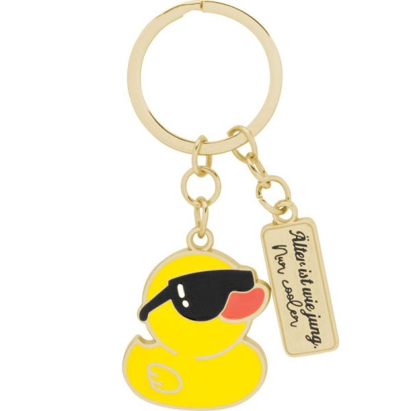 Schlüsselanhänger "Ente" Alter ist wie Jung. Nur Cooler