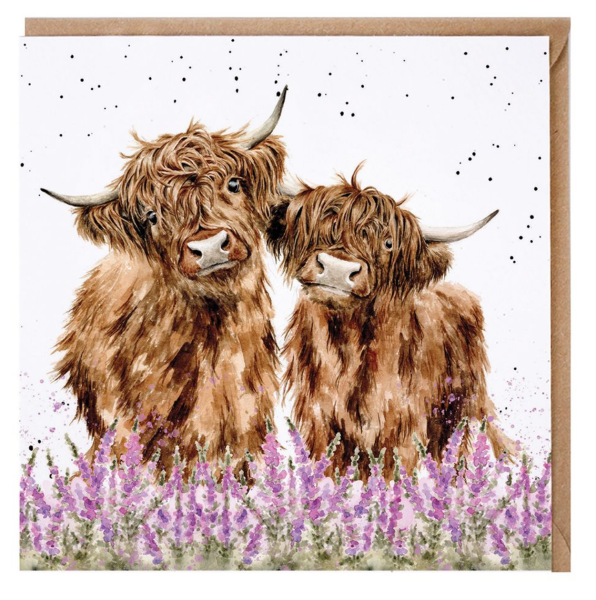 Wrendale Klappkarte Highland Rinder "Gentle Giants"