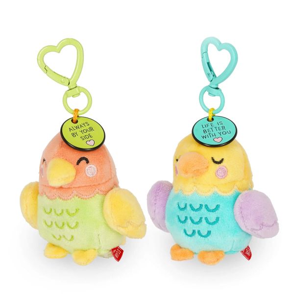 Legami Plüsch-Schlüsselanhänger Super Soft Tiny - Love Birds - 2er Set