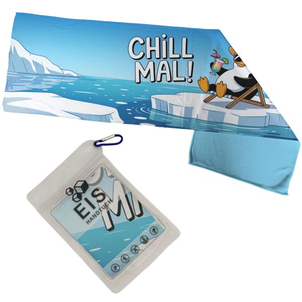 Eishandtuch Pinguin "Chill Mal!"