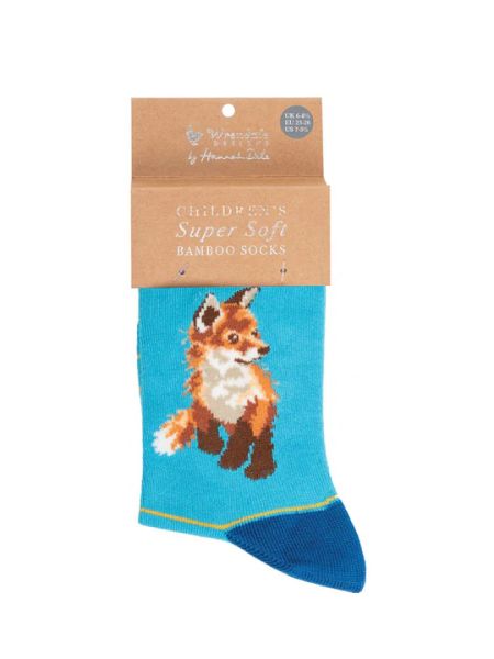 Wrendale Kinder-Socken "Fuchs, Gr. 23-26