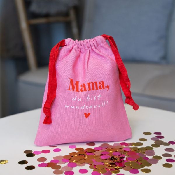 Geschenk Säckchen - Mama, du bist wundervoll !