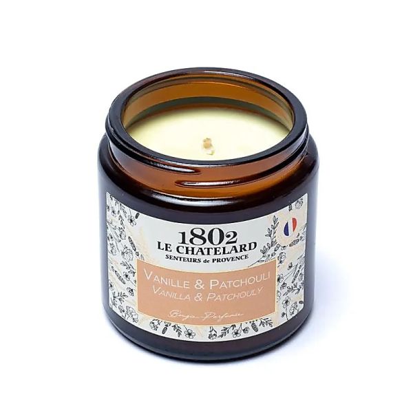 Duftkerze Vanille & Patchouli im Glas, 80 g
