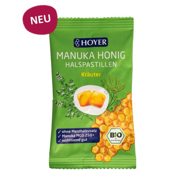 Manuka Honig Halspastillen Kräuter MGO 250+, 30 g