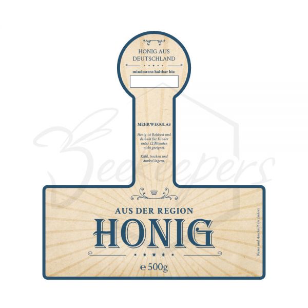 Honig-Etikett "Moonshiner", mit Steg, selbstklebend, 500 g, 100 Stück