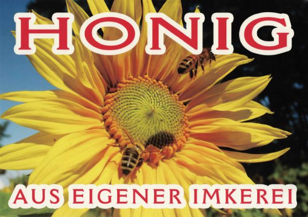 Honig-Werbeschild "Blume", 42 x 29,5 cm