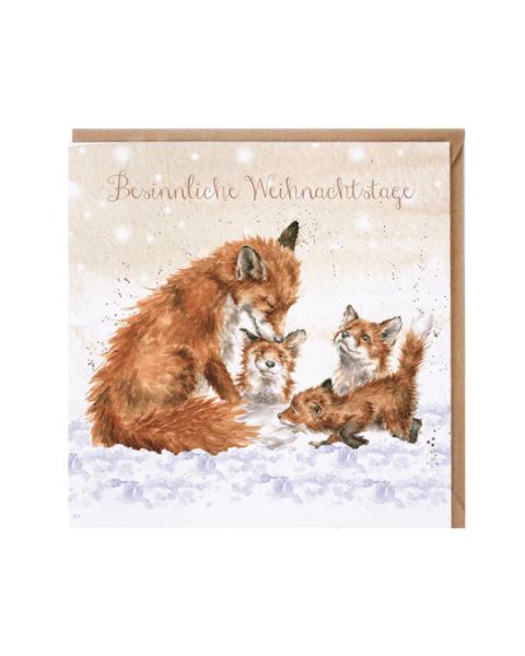 Wrendale Klappkarte "Peace, Love and Joy"