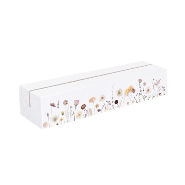 Kartenhalter Holz weiß - Wildblumen