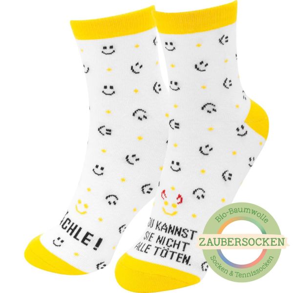 Zaubersocken "Lächle, du kannst sie nicht..." Gr. 41-46