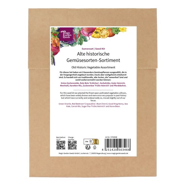 Alte historische Gemüsesorten - Bio-Samenset