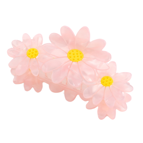 Red Cuckoo Haarklammer Flowers Daisy pink