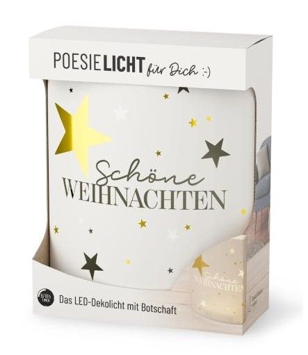 Poesielicht Stern "Schöne Weihnachten"