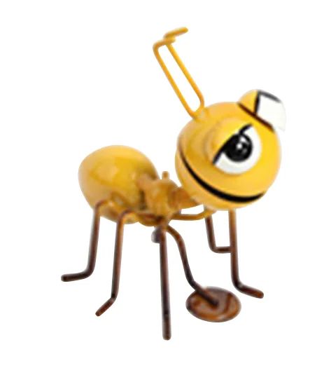 Ameise mit Magnet - gelb