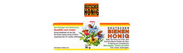 Honig-Etikett Blüten, 30 g, 100 Stück