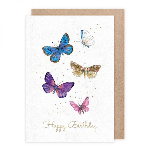 Doppelkarte "Bunte Schmetterlinge"