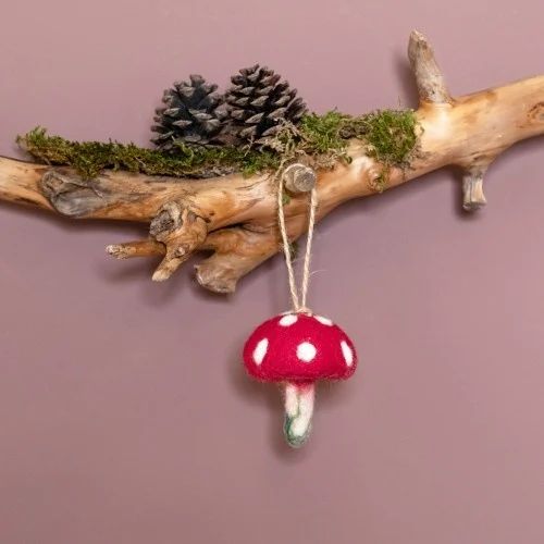 Filz-Anhänger Fliegenpilz, rot