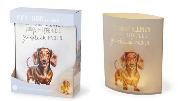 Poesielicht Dackel "Es sind die kleinen Dinge..."