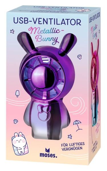 USB-Ventilator Metallic-Bunny - violett