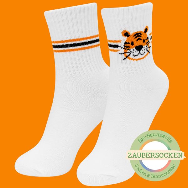 Zaubersocken Kind "Tiger" Gr.30-35 Tennissocke