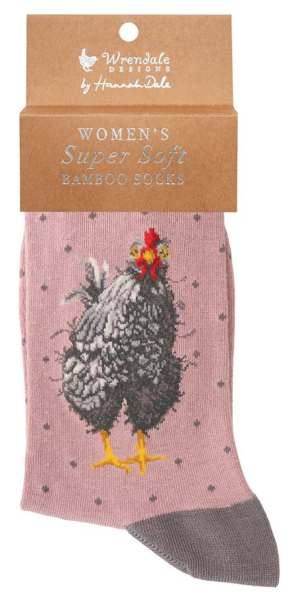 Wrendale Damen-Socken Huhn "Curious Hen", Gr. 37 -42