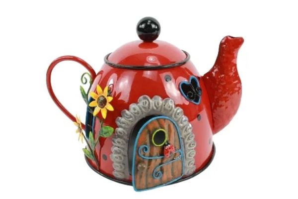 Windlicht Haus Teekessel, Metall