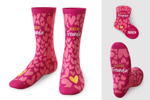 Zaubersocken Mädels Gr. 36-40, Herzens Freundin