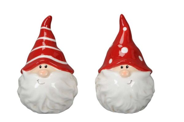 Weihnachtsmann Keramik, 8,5 x 12,5 cm