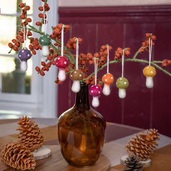 Filz-Anhänger Fliegenpilz, bunt