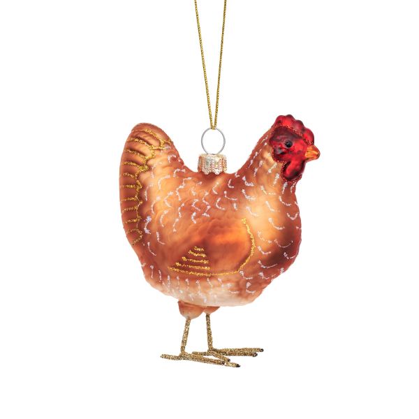Sass & Belle Weihnachtsbaumschmuck Glas - Huhn