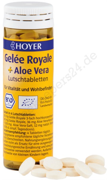 Bio Gelée Royale + Aloe Vera Lutschtabletten, 60 Stück (30 g)