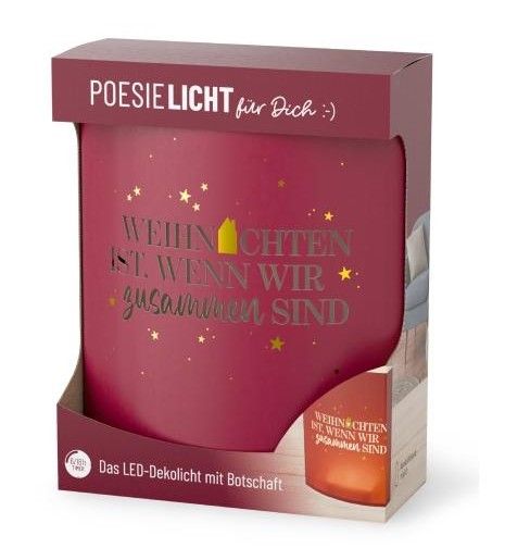 Poesielicht "Weihnachten ist, wenn wir zusammen sind"