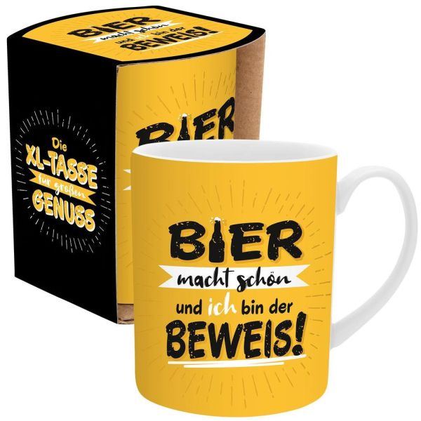 XL-Tasse "Bier macht schön und ich bin der Beweis"
