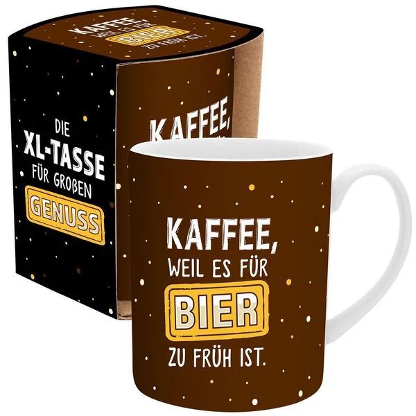 XL-Tasse "Kaffee, weil es für Bier zu früh ist"