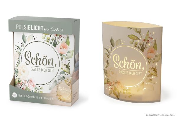 Poesielicht "Schön, dass es dich gibt"