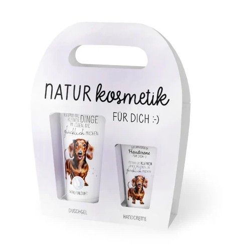 Naturkosmetik-Set "Dackel" - Duschgel & Handcreme