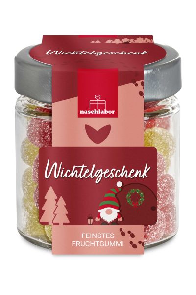 Fruchtgummis im Glas - Wichtelgeschenk 120 g