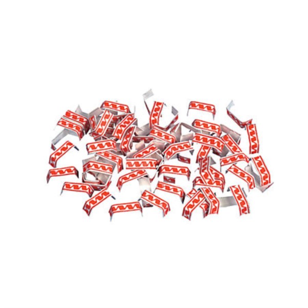 Verschlussklipse rot-weiß 100 Stück