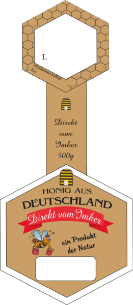 Honig-Etikett gold, 500g, 200 Stück