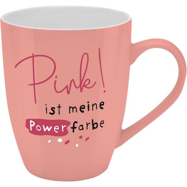 Böser Becher " Pink ist meine Powerfarbe "