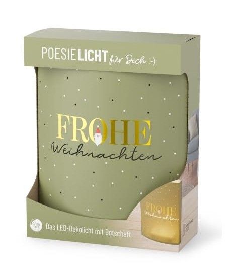 Poesielicht Santa "Frohe Weihnachten"