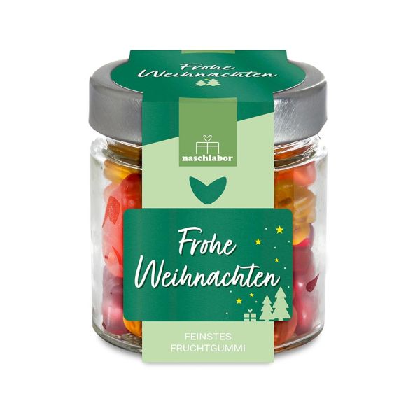 Fruchtgummis im Glas - Frohe Weihnachten, 120 g