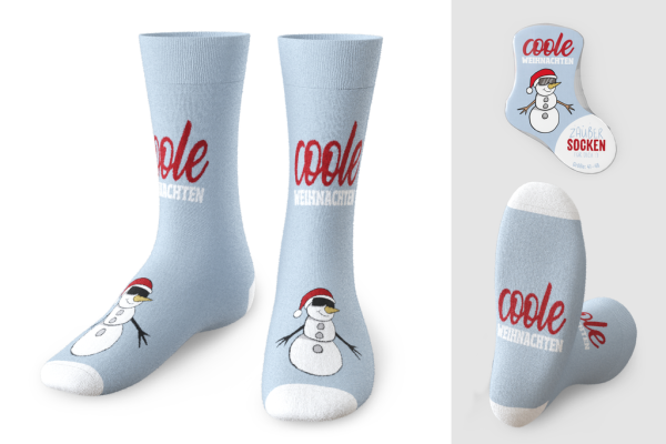 Zaubersocken Men X-mas "Schneemann" Gr.41-46