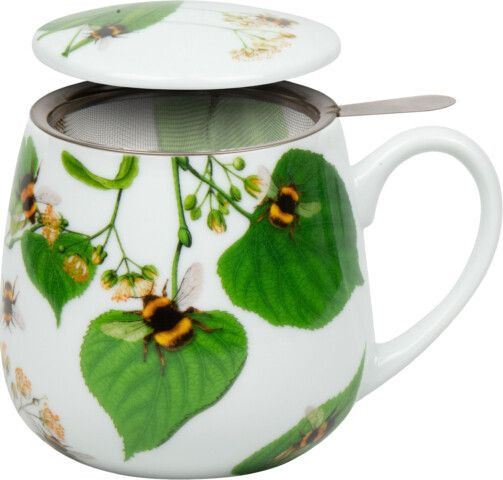 Tea for you -Kuschelbecher mit Sieb und Deckel "Bumblebees"