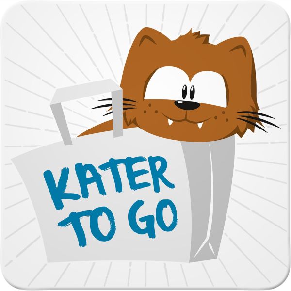 Untersetzer " Kater To Go "
