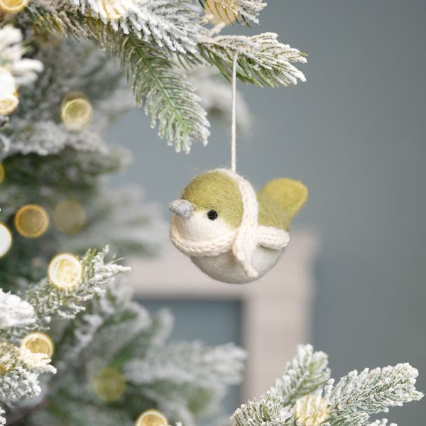 Filz-Anhänger Vögelchen, hellgrün