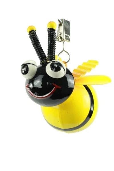 Biene mit Clip – Metall Dekofigur – 9,5 cm