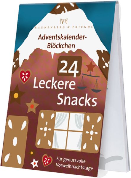 Adventskalender-Blöckchen "24 leckere Snacks"
