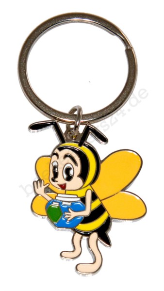 Schlüsselanhänger Biene m. Honigtopf