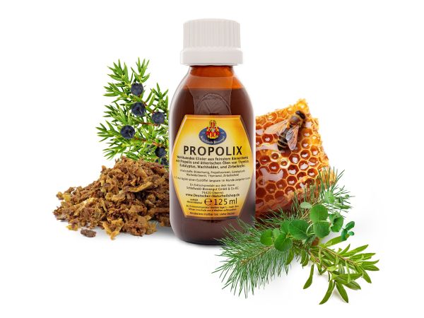 Propolix Propolissaft, Honig-Propolis-Sirup mit Kräutern, 125 ml