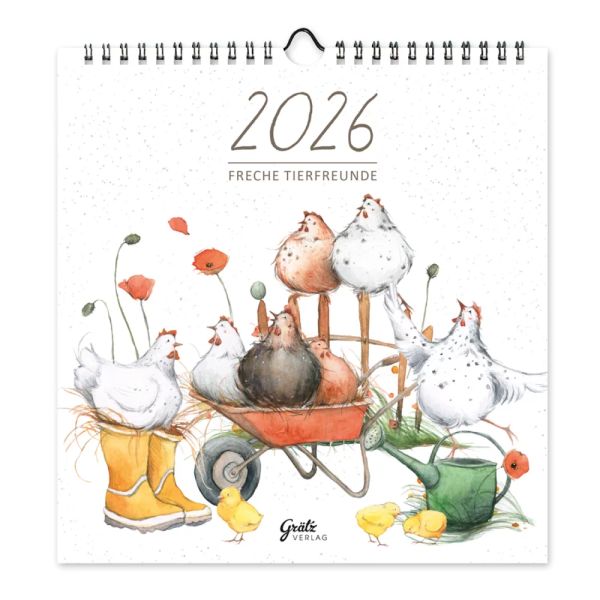 Kalender Naturliebe "Freche Tierfreunde" 2026